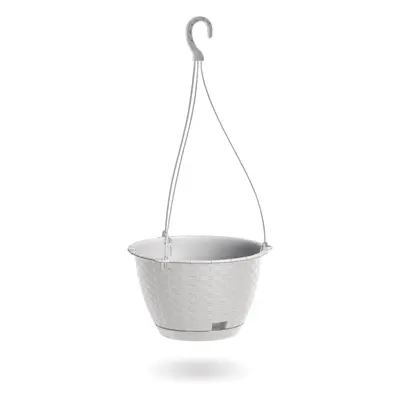 Prosperplast Závěsný květináč Ratolla Bell bílý, varianta 21,7 cm