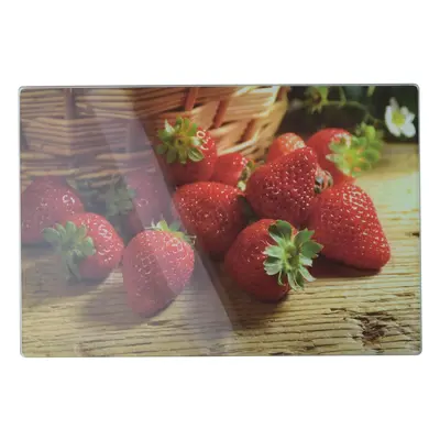 Mondex Skleněné krájecí prkénko Aria STRAWBERRIES II. 20x30 cm vícebarevné