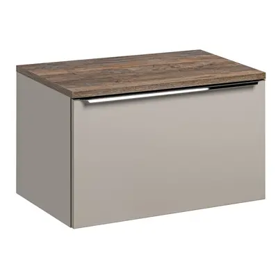 Comad Závěsná skříňka pod umyvadlo Santa Fe s deskou 80 cm taupe/dub santa fe vintage