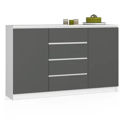 Ak furniture Komoda TOVE K 160,4 cm bílá/grafit