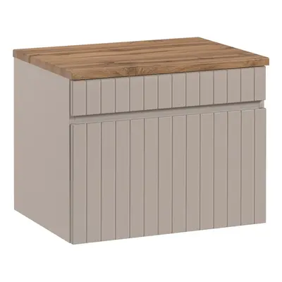 Comad Závěsná skříňka Iconic s deskou 60 cm bílá/dub coast evoke