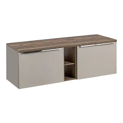 Comad Závěsná skříňka pod umyvadlo SantaFe s deskou 140 cm taupe/dub santa fe vintage