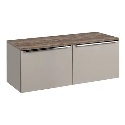 Comad Závěsná skříňka pod umyvadlo SantaFe s deskou 120 cm taupe/dub santa fe vintage