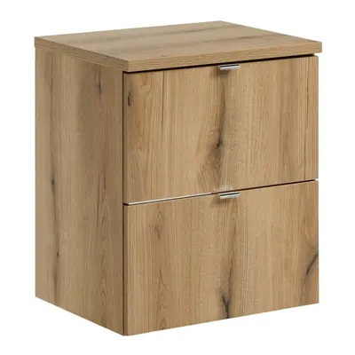 Comad Závěsná umyvadlová skříňka Nova Oak s deskou 50 cm dub evoke