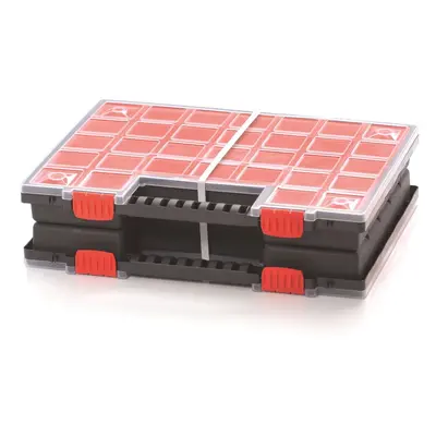 Prosperplast Organizér ZERGOB DUO 39,9 x 30,3 x 10 cm černo-červený