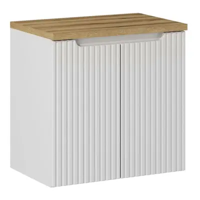 Comad Závěsná skříňka pod umyvadlo Nova White II s deskou 60 cm bílá/dub evoke