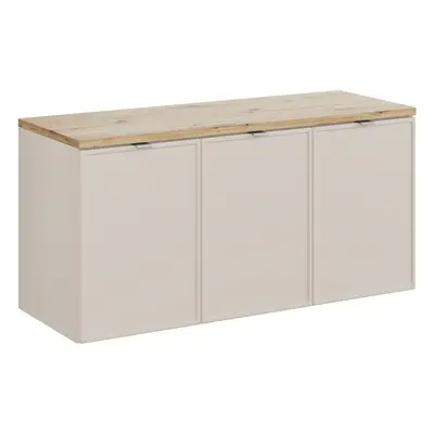 Comad Závěsná skříňka Bella Cashmere s deskou 120 cm kašmír/dub artisan