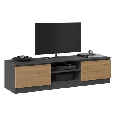 TP Living TV stolek Malwa 140 cm antracit/dub artisan