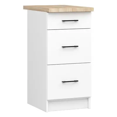 Ak furniture Kuchyňská skříňka OLIVIE III 40x85 cm matná bílá/dub sonoma