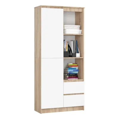 Ak furniture Skříň Rexa 80 cm dub sonoma/bílá