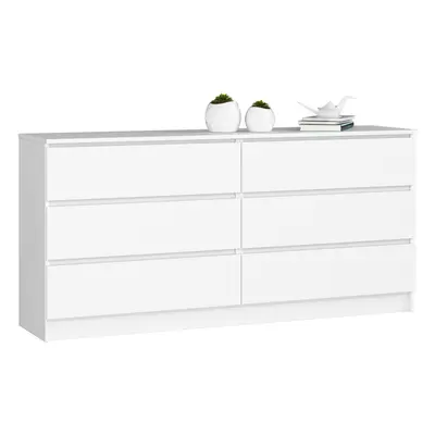 Ak furniture Komoda Rollo V 160,4 cm bílá matná