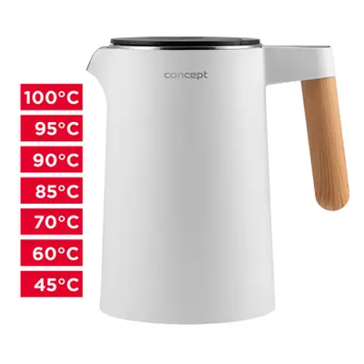 Concept Rychlovarná konvice s regulací teploty 1,5 l Salt a Pepper RK3300