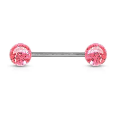 S4U Šperky4U Piercing do jazyka akrylát (růžová) - PJ01148-P