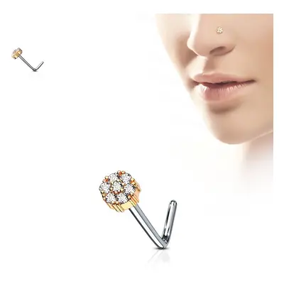 S4U Šperky4U Zahnutý piercing do nosu (růžové zlato) - N0080-RDC