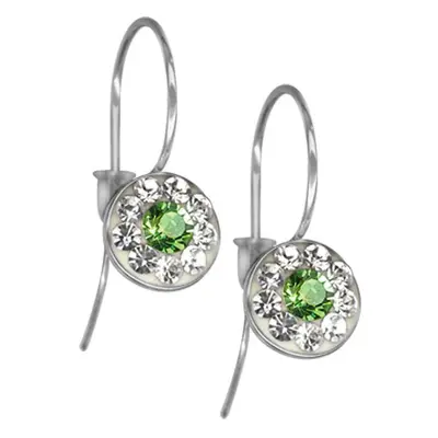 MARRE Naušnice ESSW08 peridot s krystaly Swarovski Elements