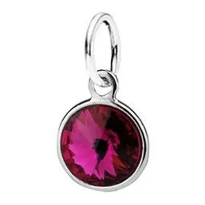 S4U Šperky4U Stříbrný přívěsek s kamenem Crystals from SWAROVSKI, barva: Fuchsia - CS3700-FS