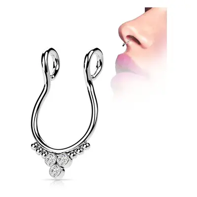 MARRE Falešný piercing do nosu - septum (ocelová) - ST0019-ST