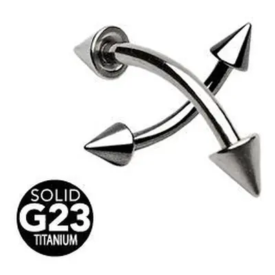 MARRE Piercing do obočí TITAN (3 x 3 mm, 1,2 x 10 mm) - TIT1015-12103