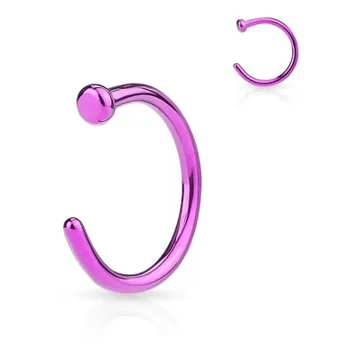 S4U Šperky4U Piercing do nosu - kruh fialový (0,8 x 10 mm) - N01120-0810A