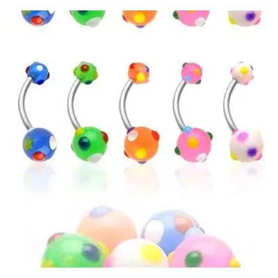 S4U Šperky4U Piercing do pupíku - banánek (zelená) - BA01069-G