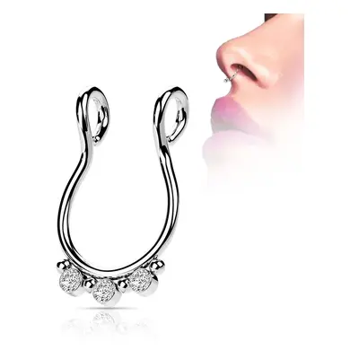 MARRE Falešný piercing do nosu - septum (ocelová) - ST0020-ST