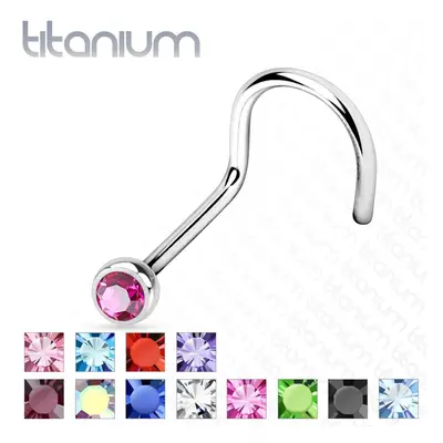 S4U Šperky4U Piercing do nosu - TITAN (světle zelená) - TIT1025-G