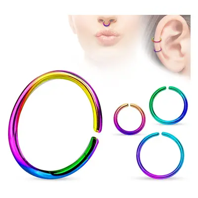 S4U Šperky4U Piercing do nosu - kruh duhový (1,0 x 11 mm) - N0006-1011