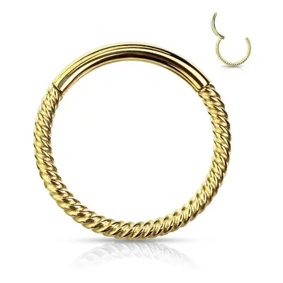 MARRE Piercing segment kruh vroubkovaný (1,0 x 10 mm) - K1042GD-1010