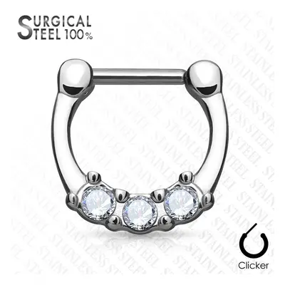 S4U Šperky4U Ocelový piercing do nosu - septum - NS0026