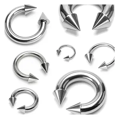 S4U Šperky4U Piercing - podkova s hroty, tl. 1,2 mm (1,2 x 11 mm, 4 x 4 mm) - PV01016-121144