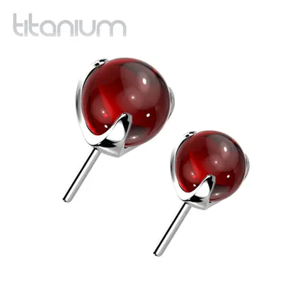 S4U Šperky4U Kamínek k PUSH IN piercingu TITAN, červený kamínek (3 mm) - TIT1196R-030