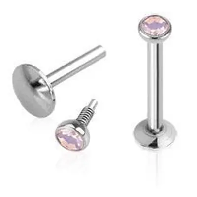 MARRE Piercing do brady - labreta, opalit růžový (1,2 x 8 mm) - LB01102-1208P