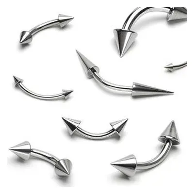 S4U Šperky4U Piercing do obočí 1,6 mm - kónus (1,6 x 10 mm, 4 x 4 mm hrot) - OB01020-161044