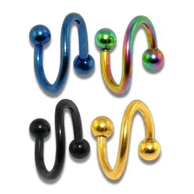 S4U Šperky4U Piercing spirála (duhová, 1,2 x 10 mm, 1,2 x 10 mm) - SP01029-12104D