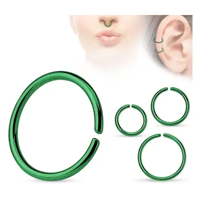 S4U Šperky4U Piercing do nosu - kruh zelený (0,8 x 6 mm) - N0004-0806