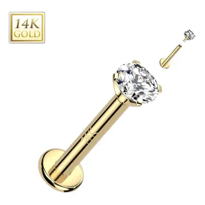 MARRE Zlatý piercing do brady - labreta, Au 585/1000 (1,2 x 8 mm) - ZL01245-1208-YG