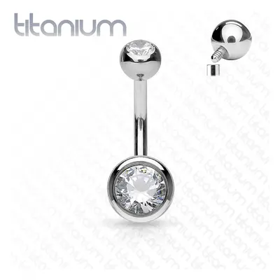 MARRE Piercing do pupíku - banánek MALÝ vnitřní závit - TITAN (1,6 x 8 mm) - TIT1009-160846