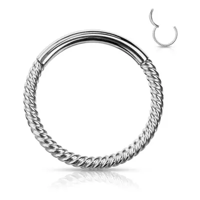 MARRE Piercing segment kruh vroubkovaný (1,2 x 8 mm)