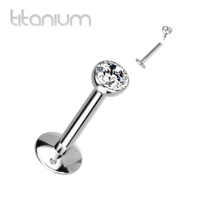 MARRE Piercing do brady titan (1,2 x 6 mm, kamínek 2 mm) - TIT1216-120602