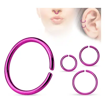 S4U Šperky4U Piercing do nosu - kruh fialový (0,8 x 10 mm) - N0002-0810