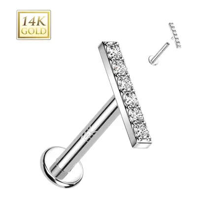 S4U Šperky4U Zlatý piercing do brady - labreta, Au 585/1000 (1,2 x 6 mm) - ZL01250-1206-WG