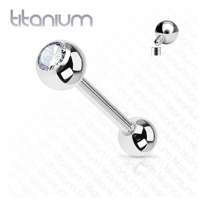 MARRE Piercing činka titan zirkon (1,2 x 10 mm, 3 mm kuličky) - TIT1008-12103