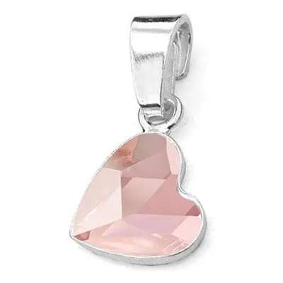 NUBIS Stříbrný přívěsek se srdcem Crystals from Swarovski Rosaline - NB-0205-RO