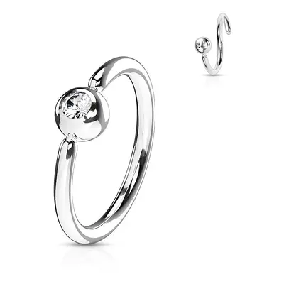 S4U Šperky4U Piercing - kruh, kulička se zirkonem (1,2 x 10 mm) - K1016-12103