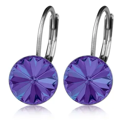 NUBIS Ocelové náušnice s krystaly Swarovski, HELIOTROPE - NBS08-HT