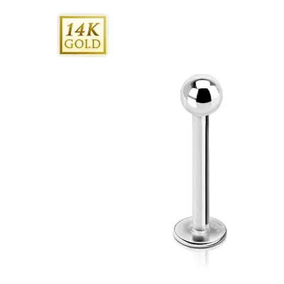 MARRE Zlatý piercing do brady - labreta, Au 585/1000 (0,33 g, 1,2 x 8 mm) - ZL01101-12083-WG