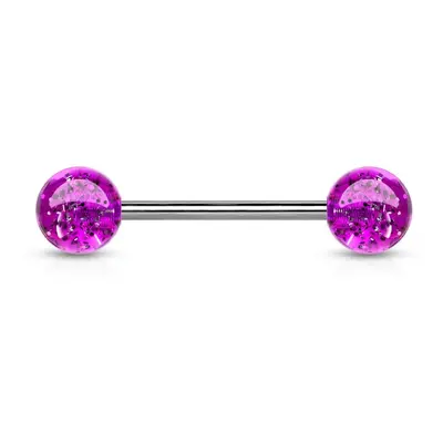 S4U Šperky4U Piercing do jazyka akrylát (fialová) - PJ01148-A