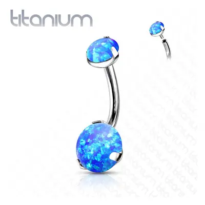 S4U Šperky4U Piercing do pupíku - TITAN (modrá) - TIT1145-OP05