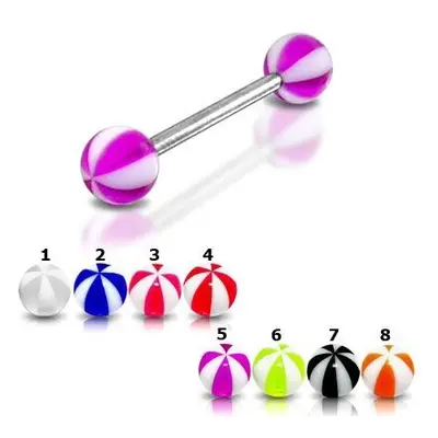 S4U Šperky4U Piercing do jazyka akrylát (č. 2) - PJ01109-WB