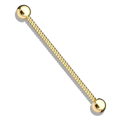 MARRE Industrial piercing 1,6 x 38 mm (žluté zlato)